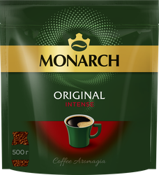 Кофе растворимый MONARCH Original intense натуральный сублимированный, 500г, крупный план