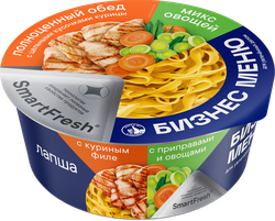 Лапша БИЗНЕС МЕНЮ с куриным филе и овощами, 110г, картинка