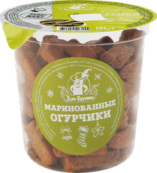 Гренки пшеничные ДОН КРУТОН со вкусом маринованных огурчиков, 130г, крупный план