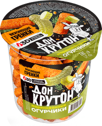 Гренки пшеничные ДОН КРУТОН со вкусом маринованных огурчиков, 130г, фотография