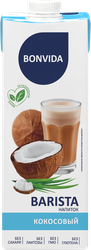 Напиток на растительной основе BONVIDA Barista Кокосовый 1,8%, 1000мл, вид