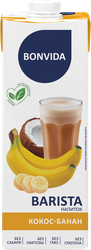 Напиток на растительной основе BONVIDA Barista Кокос, банан 1,8%, 1000мл, картинка