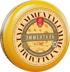 Сыр МИР ВКУСА Эмменталь 45%, без змж, картинка