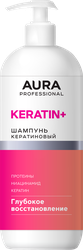 Шампунь AURA Professional Глубокое восстановление, кератин, 1л, изображение