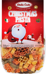 Макароны DALLA COSTA Рождество, с томатами и шпинатом, 250г, детальное фото