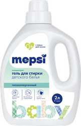 Гель для стирки MEPSI для детских и взрослых вещей, 2л, вид