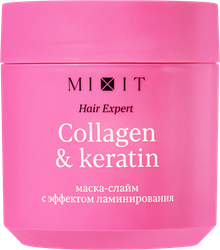 Маска для волос MIXIT ламинирующая с коллагеном и кератином, 400мл, картинка