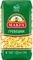 Макароны MAKFA Петушиные гребешки высший сорт, 450г, фото