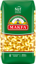 Макароны MAKFA Витки высший сорт, 450г, крупный план
