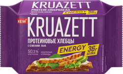 Хлебцы KRUAZETT ENERGY обогащенные белком с семенами льна, 150г, изображение