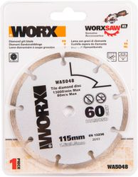 Отрезной диск алмазный Worx WA5048, детальное фото