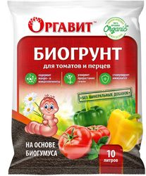 Биогрунт на основе Биогумуса для томатов и перцев 10 л, крупный план