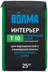 Плиточный клей цементный Волма Интерьер Т10 25 кг, фото
