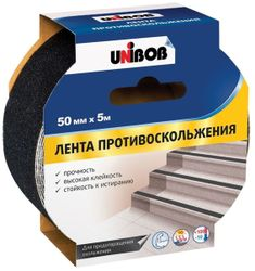 Противоскользящая лента UNIBOB 50 мм х 5 м черная, фотография