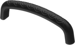 Ручка-скоба 96 мм матовый черный KERRON RS-103-96 BL, крупный план