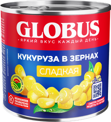 Кукуруза GLOBUS сладкая, в зернах, 340г, изображение
