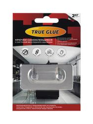 Крючок двойной стальной TRUE GLUE самоклеящийся прямоугольный 1 шт под углом, вид