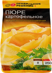 Пюре картофельное быстрого приготовления ПРАВИЛЬНОЕ РЕШЕНИЕ, 250г, фотография