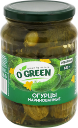 Огурцы маринованные O`GREEN 6–9см, с/б 680г., детальное фото