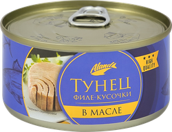 Филе тунца АЛАНД в масле, 185г, изображение