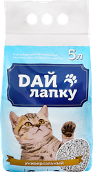 Наполнитель для кошачьих туалетов ДАЙ ЛАПКУ впитывающий универсальный, 5л, изображение