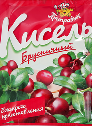 Кисель быстрого приготовления ПРИПРАВЫЧ Брусника, 110г, крупный план