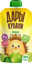 Пюре фруктовое ДАРЫ КУБАНИ Яблоко, с 4 месяцев, 90г, фотография