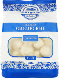 Пельмени МИТКОЛЬ Сибирские ГОСТ, 800г, вид