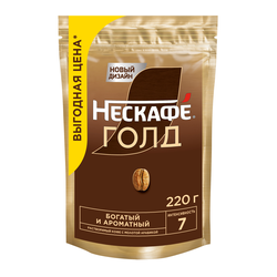 Кофе растворимый НЕСКАФЕ Gold натуральный сублимированный, 220г, фото