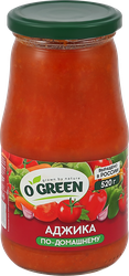Аджика O`GREEN Домашняя острая, 520г, крупный план