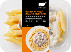 Пенне КИТЫ ЕДЫ с курицей и шампиньонами 230г,шт, картинка