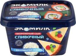 Сыр творожный ЭКОМИЛК Сливочный 60%, без змж, 350г, изображение