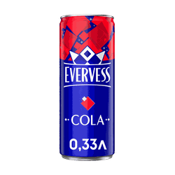 Напиток EVERVESS Кола сильногазированный, 0.33л, детальное фото