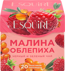Чай черный и зеленый ЕSQUIRE Малина и облепиха, 20пир, картинка