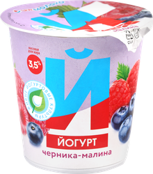 Йогурт ИЖМОЛОКО Черника, малина 3,5%, без змж, 150г, картинка