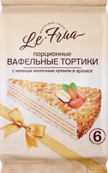 Тортики вафельные ЛЕ ФРУА с молочным кремом в арахисе, 145г., вид