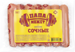 Сосиски ПАПА МОЖЕТ Сочные, категория В, 350г, изображение