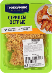 Стрипсы острые из мяса цб охл. 350г. Троекурово, детальное фото
