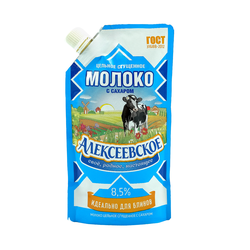 Молоко сгущенное Алексеевское 8,5 % дой-пак 270 г. БЗМЖ, картинка