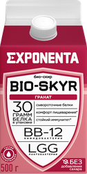 Напиток обезжиренный с высоким содержанием белка EXPONENTA BIO-SKYR гранат 500г. БЗМЖ, изображение