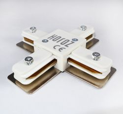 Соединитель шинопровода белый Х-образный однофазный X-Connector HRZ00000910, вид