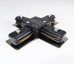 Соединитель шинопровода черный Х-образный однофазный X-Connector HRZ00000912, картинка