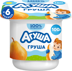 Творог детский АГУША Груша фруктовый 3,9%, с 6 месяцев, без змж, 100г, картинка