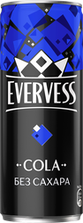Напиток EVERVESS Кола без сахара газированный, 0.33л, фото