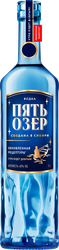 Водка ПЯТЬ ОЗЕР 40%, 1л, крупный план