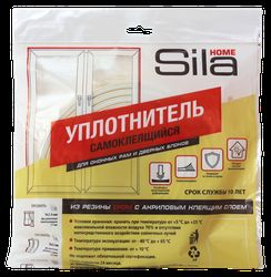 Уплотнитель самоклеящийся SILA D-образный 9х7,4мм белый 6 м, крупный план