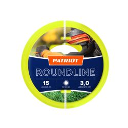 Леска для триммера PATRIOT Roundline круглая 3мм 15м, детальное фото