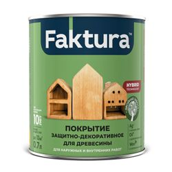 Покрытие FAKTURA защитно-декоративное для древесины бесцветное, банка 0,7 л, картинка