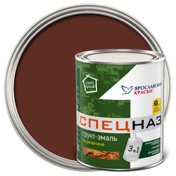 Грунт-эмаль СПЕЦНАЗ по ржавчине красно-коричневая, банка 0,8 кг, крупный план