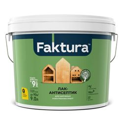 Лак-антисептик FAKTURA орегон, ведро 9 л, детальное фото